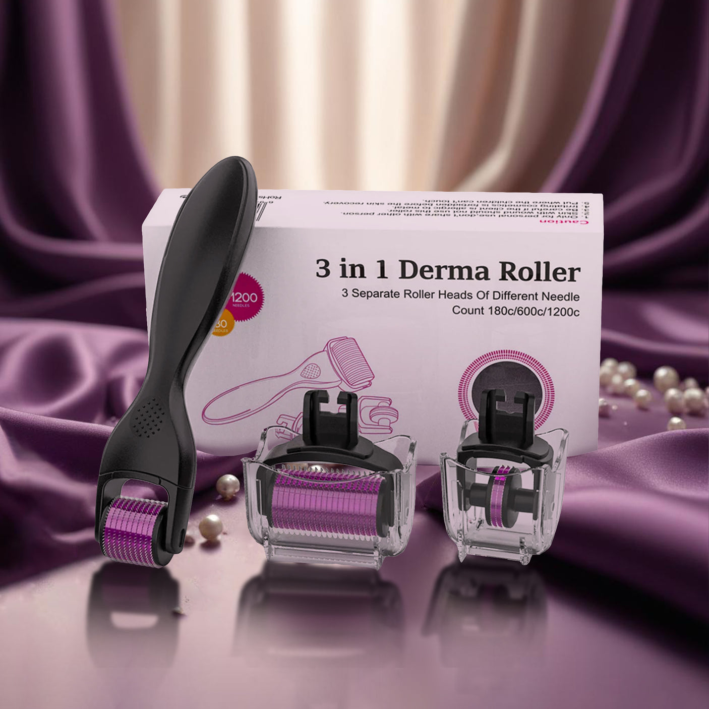 Derma Roller 3 in 1 Kit 600 Microneedles