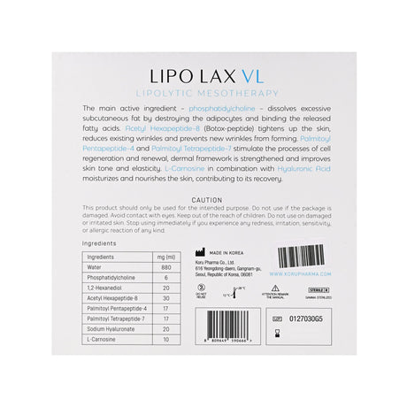 Lipo Lax VL - Filler Lux™ - Lipolytics - Koru Pharmaceuticals Co., Ltd.