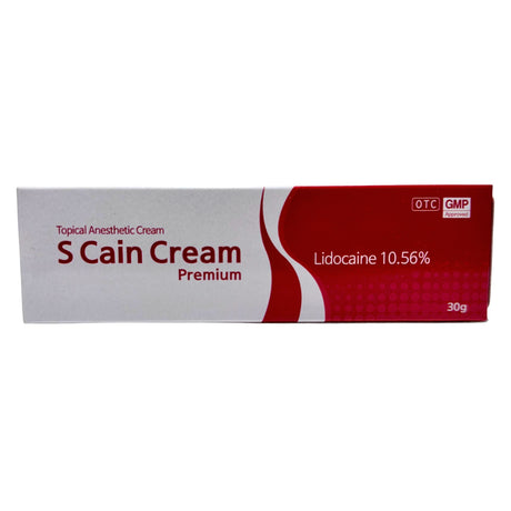 S-Cain Lidocaine Cream 10.56% 30g - Filler Lux USA