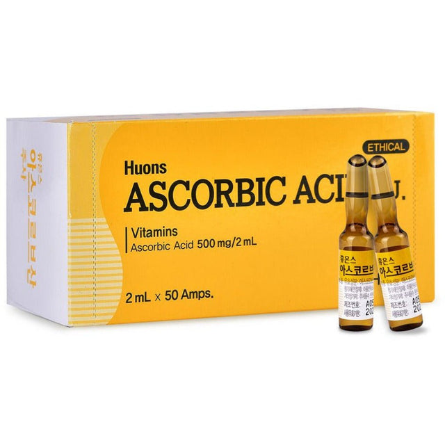 Ascorbic Acid Inj 500mg (50 Amps. x 2mL) - Filler Lux™ - Medical - Huons