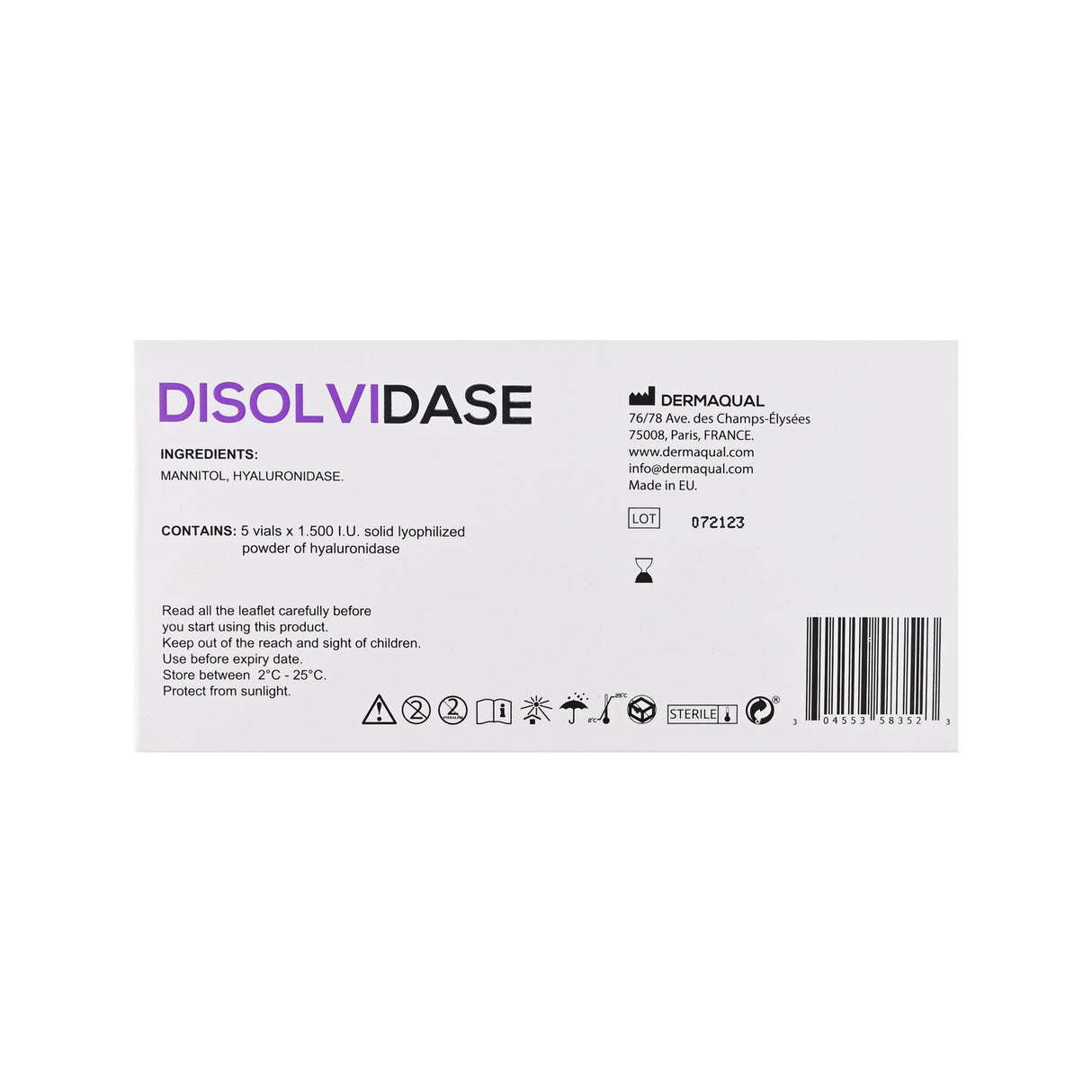 Disolvidase - Filler Lux™ - Mesotherapy - Dermaqual