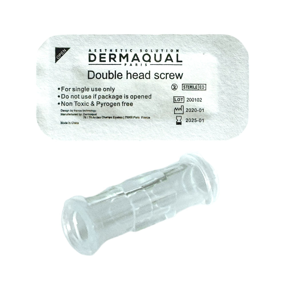 DQ Connect Double Head Screw Connector - Filler Lux™ - Medical Device - Dermaqual