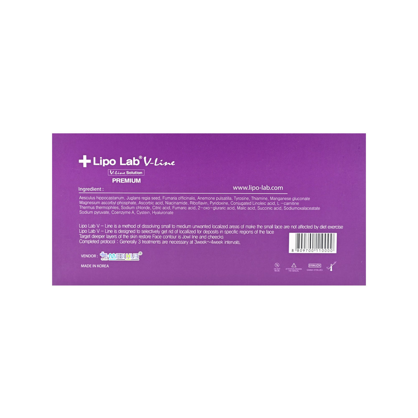 Lipo Lab V - line Premium Solution (5 Vials x 10mL) - Filler Lux™ - Lipolytics - Filler Lux US