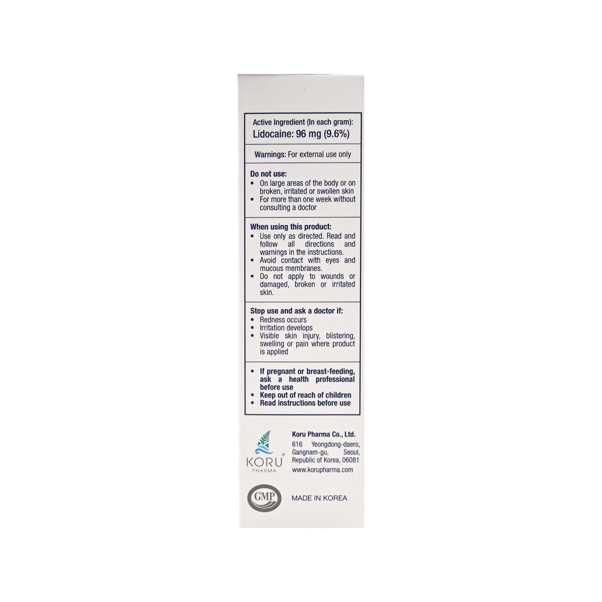 Progelcaine Lidocaine Gel - Filler Lux™ - Anesthetic Cream - Koru Pharmaceuticals Co., Ltd.