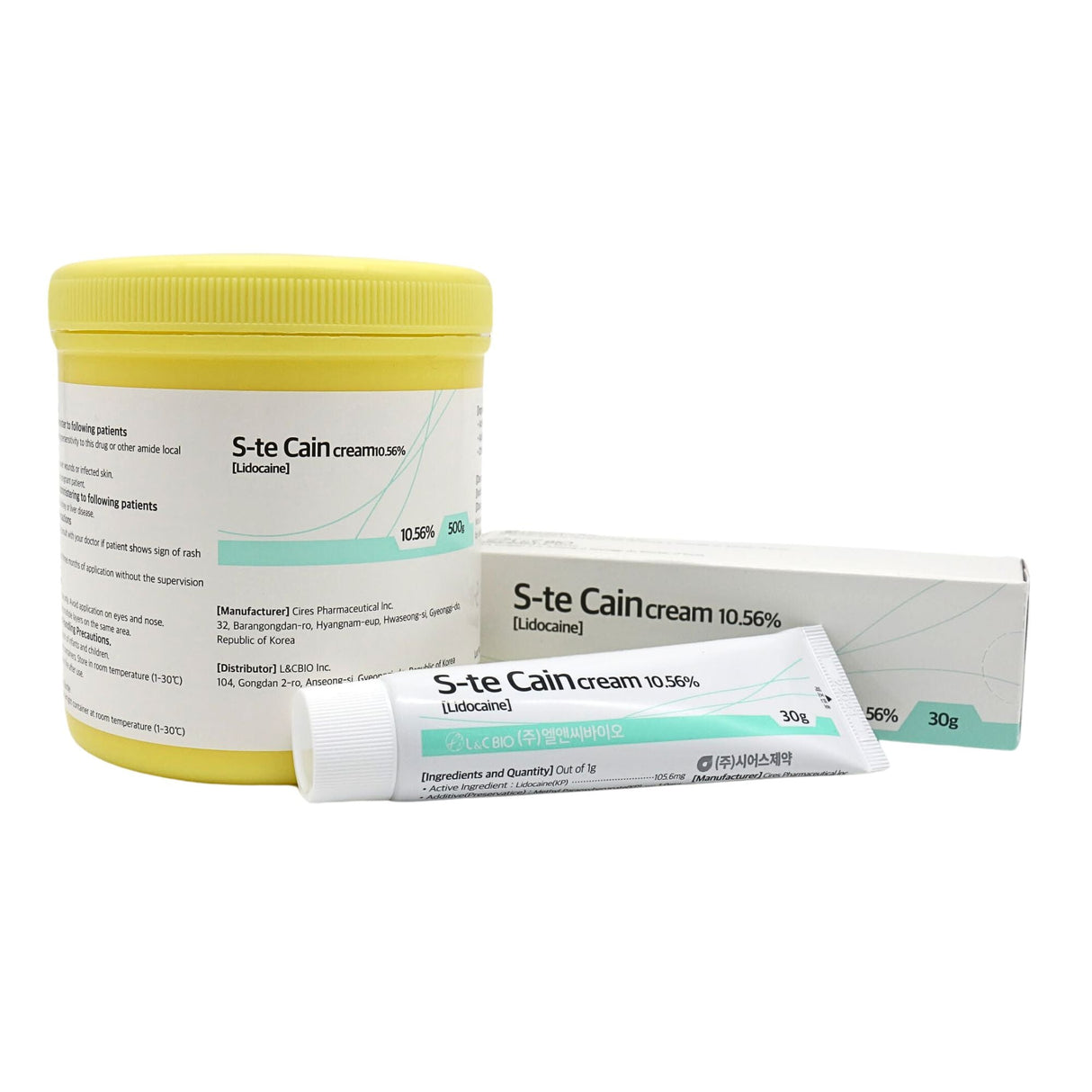 S-te Cain Lidocaine Cream 10.56% 30g - Filler Lux™ - Anesthetic Cream - Let It beauty Co., Ltd.