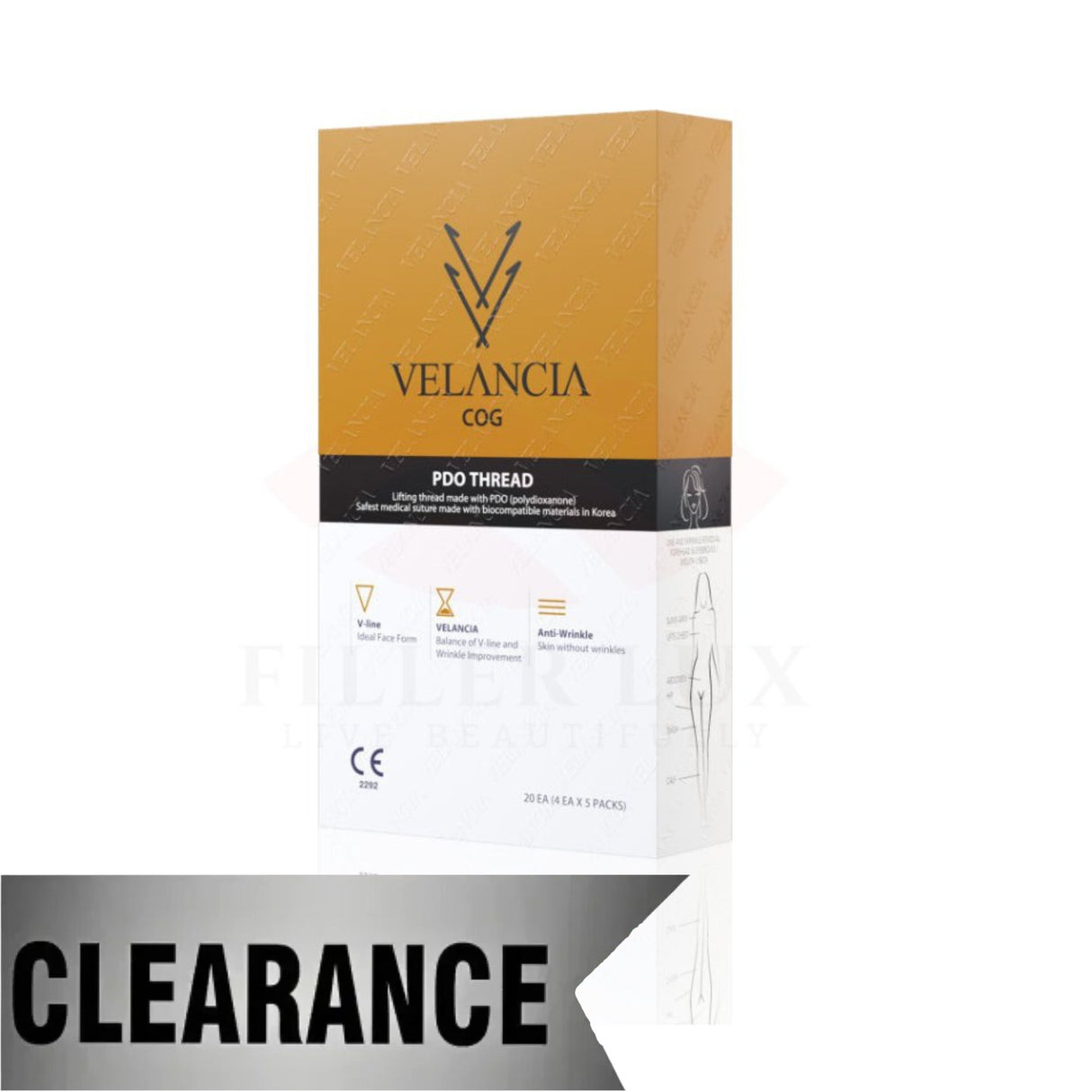 Velancia Thread PDO COG L - Cannula 360' 4D (1 Blister x 4pcs) - Filler Lux™ - Threads - Koru Pharmaceuticals Co., Ltd.