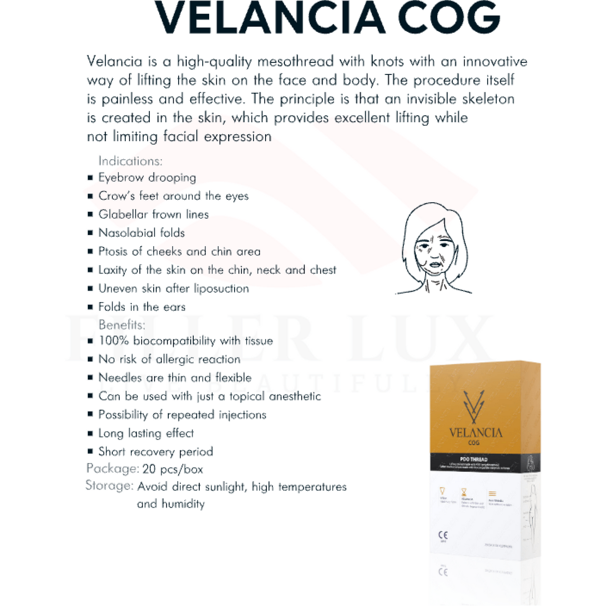 Velancia Thread PDO COG L-Cannula 360' 4D (1 Blister x 4pcs) - Filler Lux™